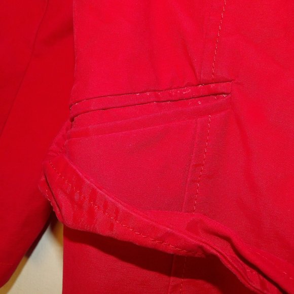 GUC Talbots Red Belted Parka Coat Sz 14 - Picture 4 of 7